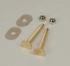 Deals ⌛ PROFLO® 1/4 in. x 2-1/4 in. Brass Plated Steel Closet Bolts with Oval Steel Washers and HEX Steel Nuts 🧨