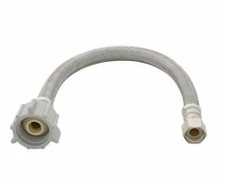 Outlet 🎉 PROFLO® 1/2 x 7/8 x 12 in. Braided Stainless Toilet Flexible Water Connector ✨