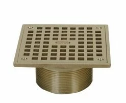 Best deal 🛒 PROFLO® 6 in. Full Brass Square Grate in Nickel ✨