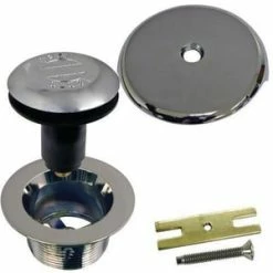 Budget 🧨 PROFLO® Brass Toe-Tap Drain in Chrome Plated ⭐